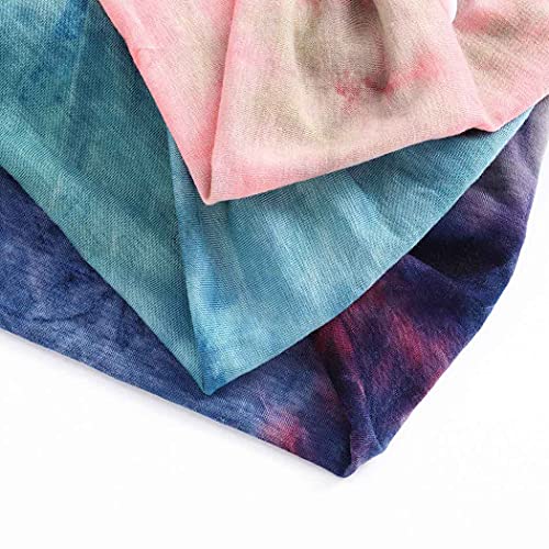 Aceorna Set H Boho Wide Knotted Button Headbands for Women, Mask Holder, Yoga & Workout Hair Accessories, 3 Pack