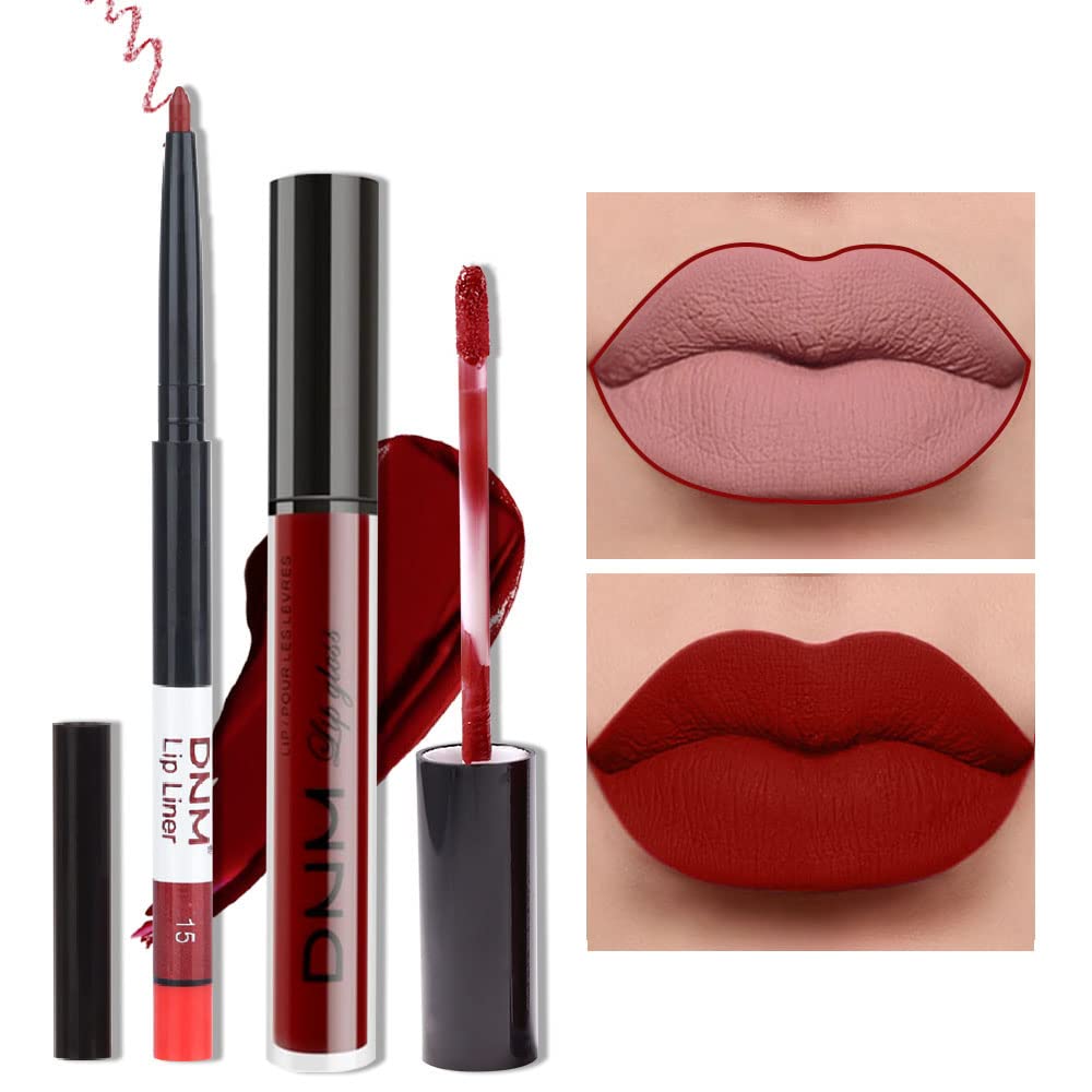 Medium Brown Beige Lip Liner & Matte Lipstick Set - Vegan, Long-Lasting, Waterproof | 2 Pcs
