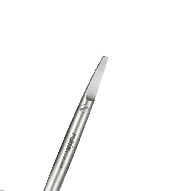 Rubis Stainless Steel Infant Nail Scissors with Blue Leather Elephant Case, For Precise Fingernails and Cuticles, 1K416, Silver,Rubis Switzerland Swiss Made World Renowned Precision