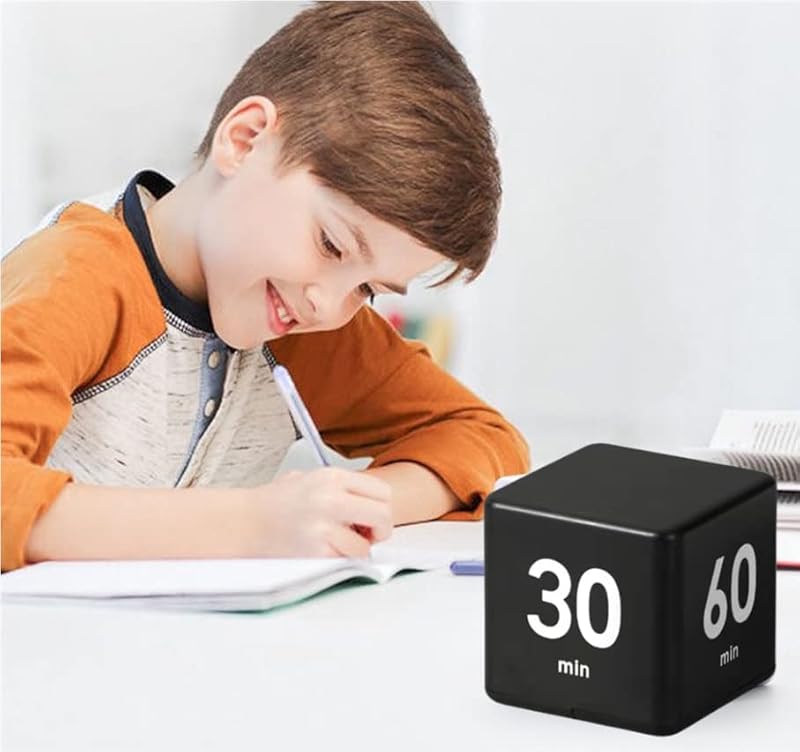 Feilifan Flip Cube Timer for Cooking, Study, and Work - 15/20/30/60 Min