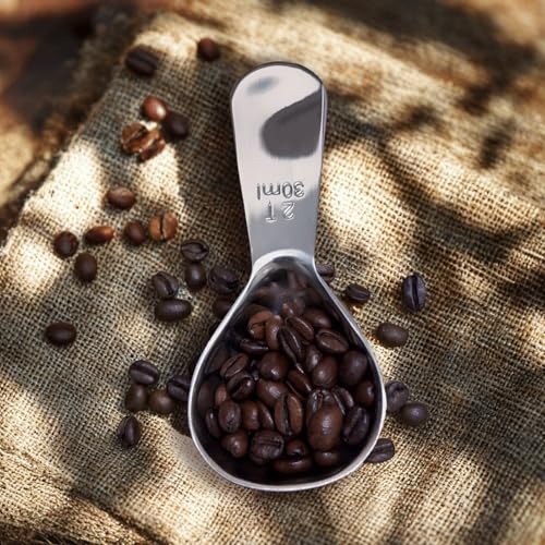 304 Stainless Steel Coffee Scoop Set - 2 Tablespoons, Ergonomic Design