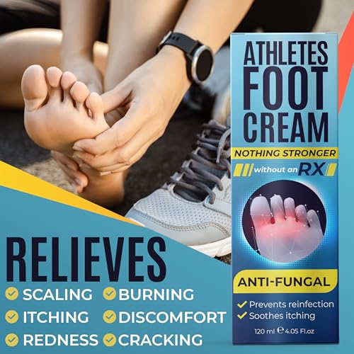 Athlete's Foot Cream - Antifungal Relief for Cracked Heels & Dry Skin