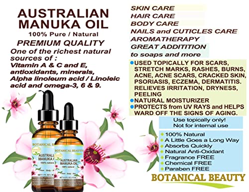 Manuka Oil 100% Natural Virgin Cold Pressed Skin & Hair Moisturizer 0.5oz