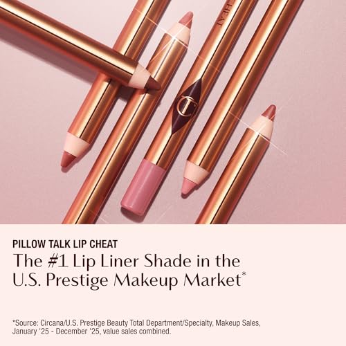 Charlotte Tilbury Lip Cheat Lip Liner Pencil - Gives Lips a Fuller-Looking, Defined Pout - Enriched with Jojoba Oil & Hyaluronic Acid - Waterproof, Smudge-Proof & Transfer-Proof