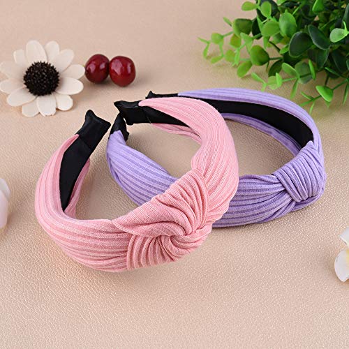 SIQUK 18-Pack Wide Turban Top Knot Headbands for Women, Soft Fabric