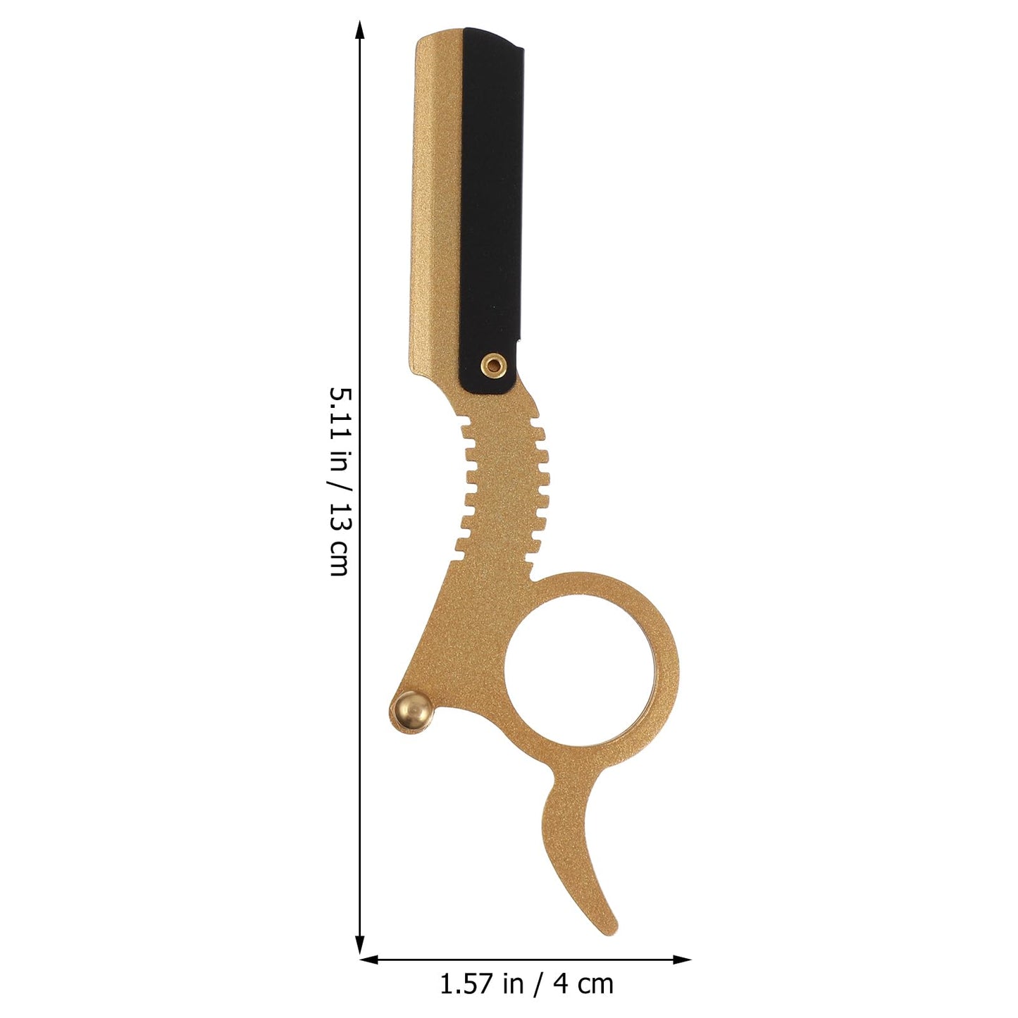 Beavorty Manual Razor 2 Pcs Finger Razors for Men Beard Shaving and Eyebrow Grooming Straight Edge Metal Barber Tools 5.11 Inch Ergonomic Design