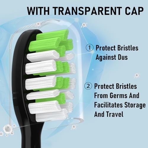 Black Toothbrush Replacement Heads for Philips One - 12 Pack | Tekgani