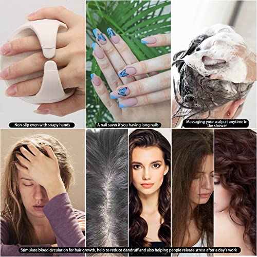 Silicone Scalp Massager Shampoo Brush for Dandruff Removal