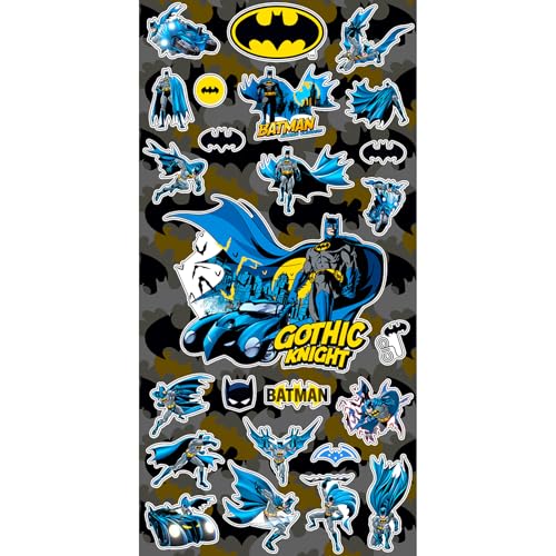 Batman Tote Bags Set - 2 Large Reusable Grocery Bags with Stickers