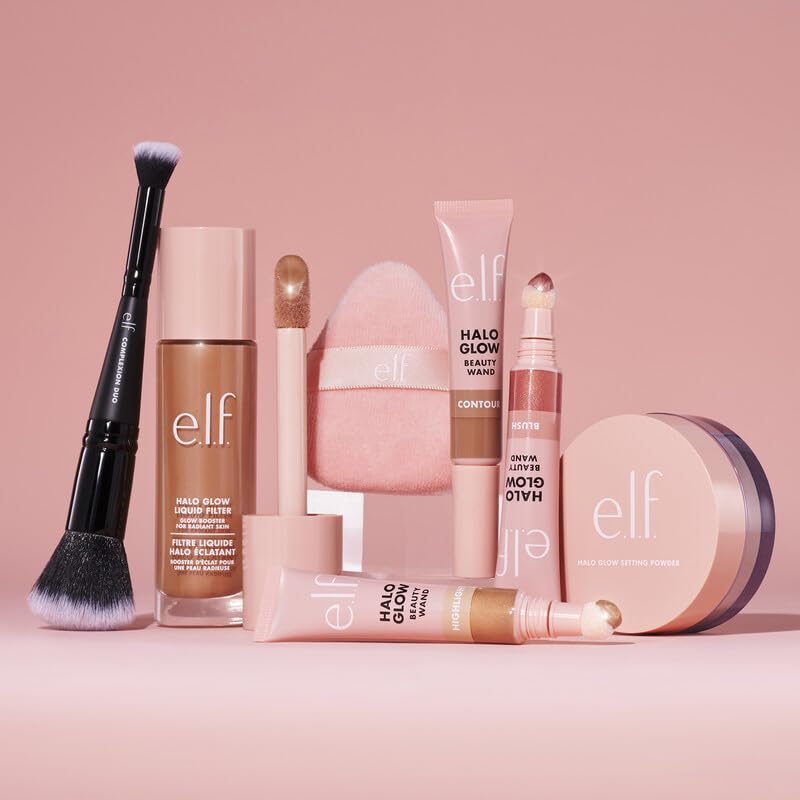 e.l.f. Halo Glow Powder Puff - Soft Reusable Puff for Loose & Pressed Powders | Vegan & Cruelty-Free