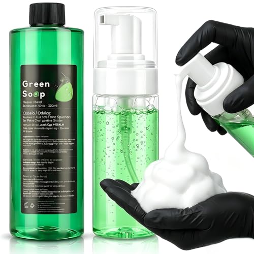 Green Soap Tattoo Kit 16.9OZ with 7OZ Foam Bottle - Combofix Tattoo Aftercare