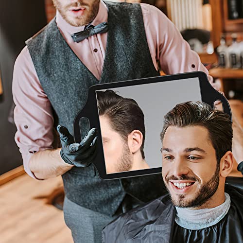 Snowflakes Large Hand Mirror with Handle - Salon & Barber Hair Stylist Mirror