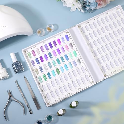Segbeauty Nail Polish Color Display Book with 120 Reusable Nail Tips