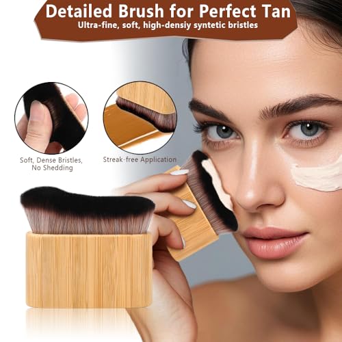 4-in-1 Velvet Self Tanning Mitt Set with Back Applicator & Brushes