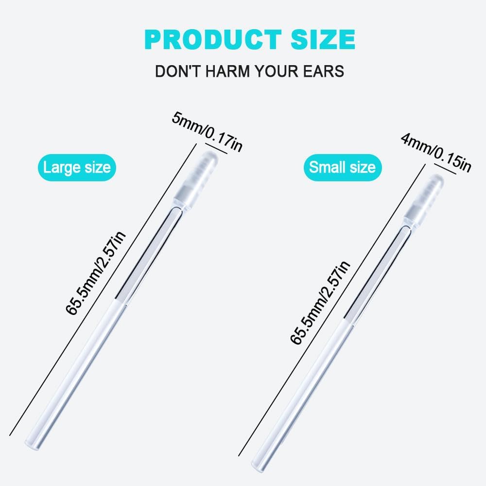 Reusable Ear Wax Removal Sticks - 24 Pcs Soft Adhesive Ear Swabs for Kids & Adults | Effective Ear Cleaning Tools