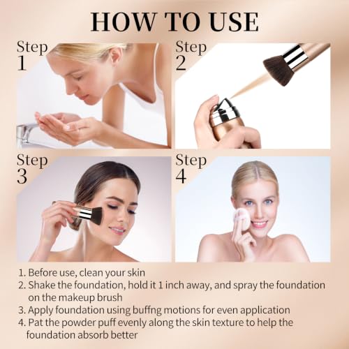 QIUFSSE Air Brush Makeup Foundation 02 Beige - Flawless Airbrush Foundation