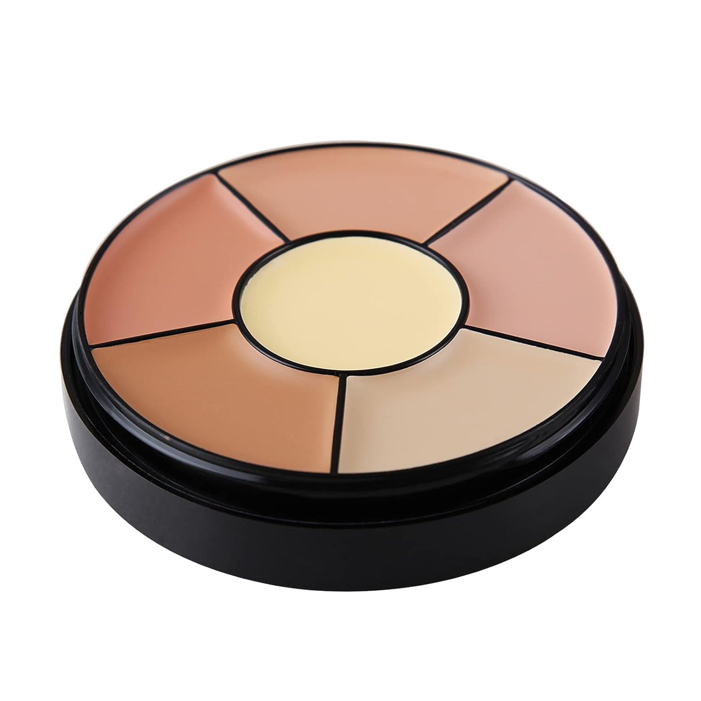 High Coverage Concealer Palette - 6 Shades Tattoo & Bruise Makeup | Includes 8 White Sponges