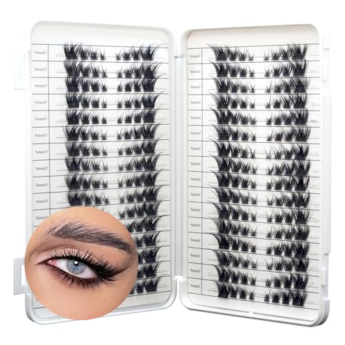 BERSHNOR 32 Pairs Individual Lash Clusters, 8-16mm DIY Faux Mink Lashes
