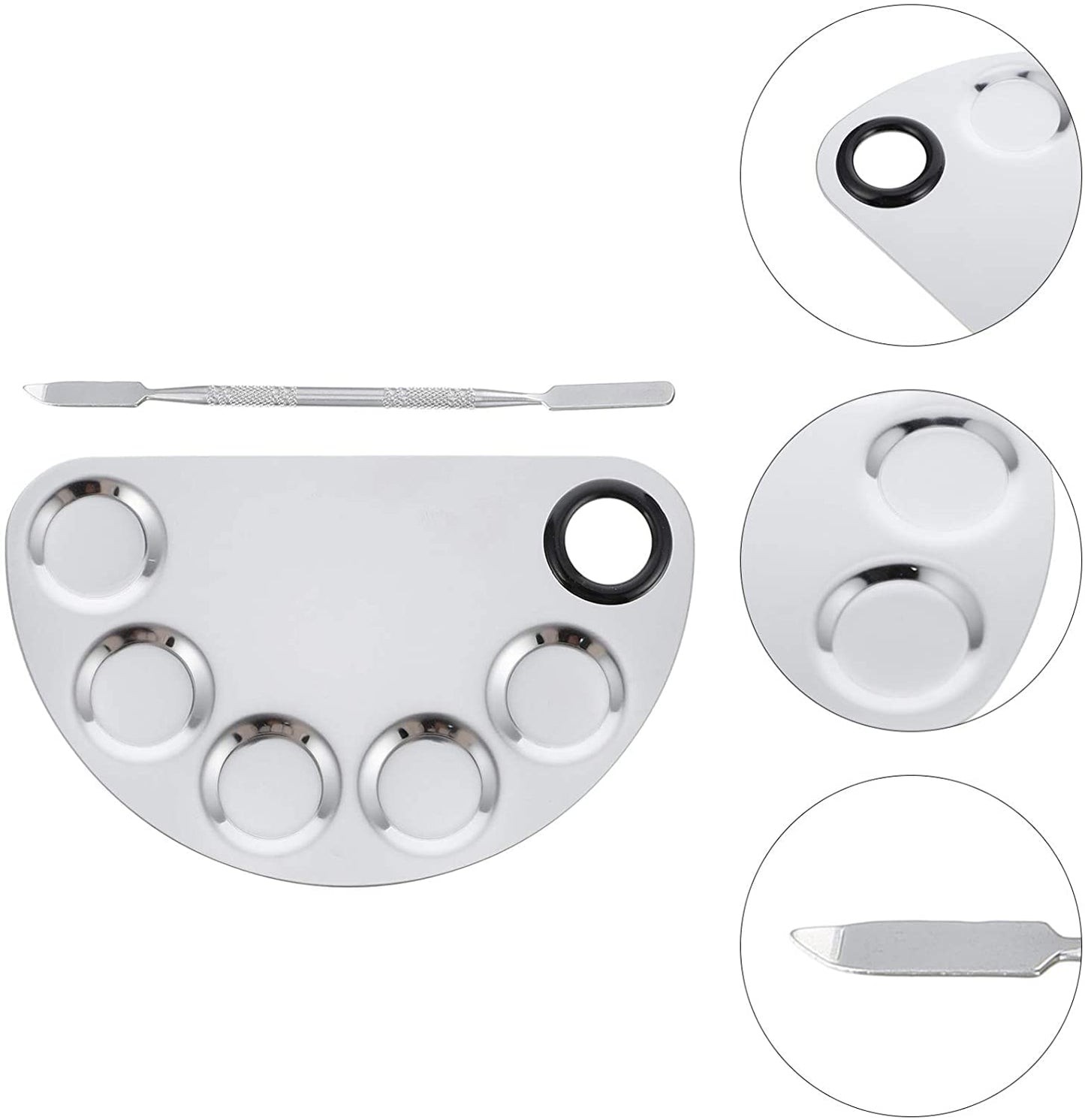 Makeup Mixing Palette, Cosmetic Mixing Palette Blending Palettes with Spatula Tool Mixing Foundation,Eyeshadow,Nail Gel