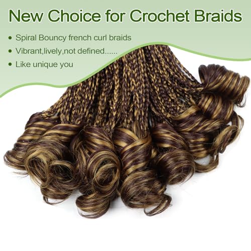French Curl Braiding Hair Crochet Braids for Black Women - 12 Inch P27/33