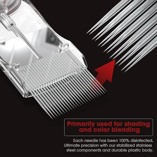 EZTAT2 Tattoo Cartridge Needles 0.35mm #12 1229M1C - Curved Magnum, 8 Pcs