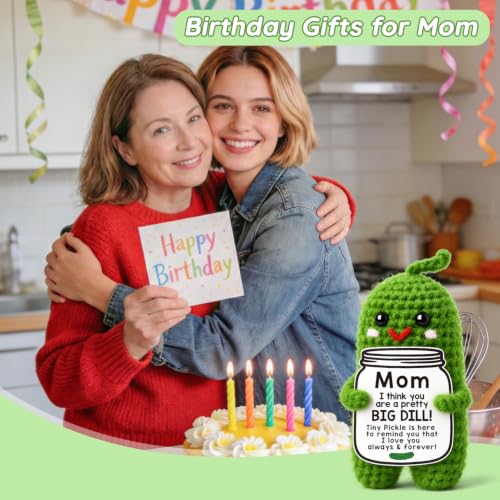 Handmade Crochet Pickle Gift for Mom | Unique Birthday & Holiday Present