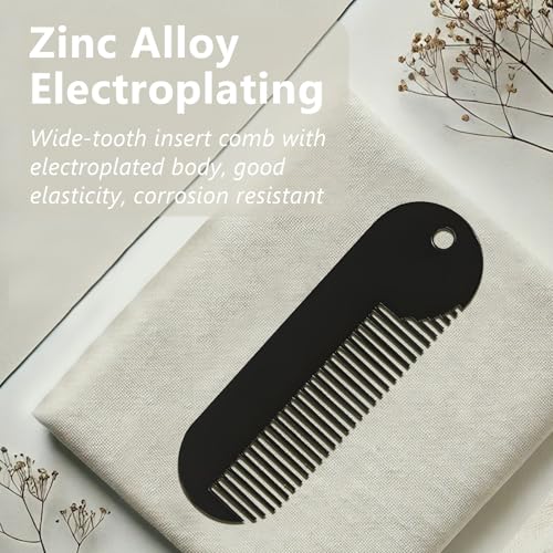 Portable Metal Beard Comb - Lightweight Zinc Alloy Pocket Grooming Tool