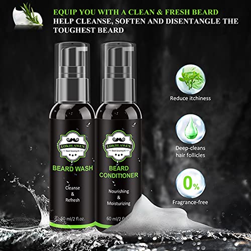 Men's 10-in-1 Beard Grooming Kit with Oil, Balm, Scissors & Storage Bag