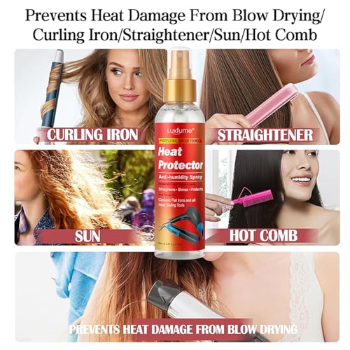Luxfume Heat Protection Spray for Hair - Smooths & Hydrates