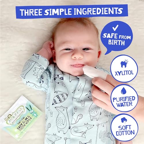 Jack N' Jill Natural Baby Gum & Tooth Wipes - 25 Individually Wrapped Count