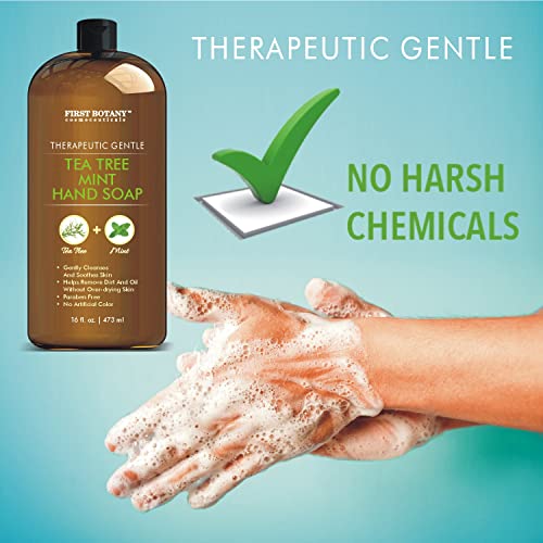 First Botany Tea Tree & Mint Liquid Hand Soap, Moisturizing with Coconut Oil