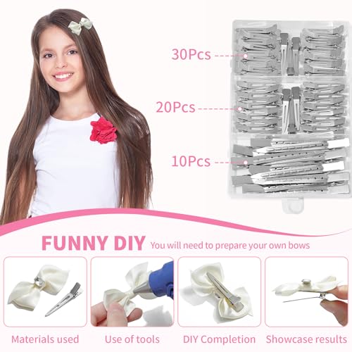 Mia Klein 60-Piece Hair Clips Set with Storage Case - Assorted Sizes for Styling & Salon Use