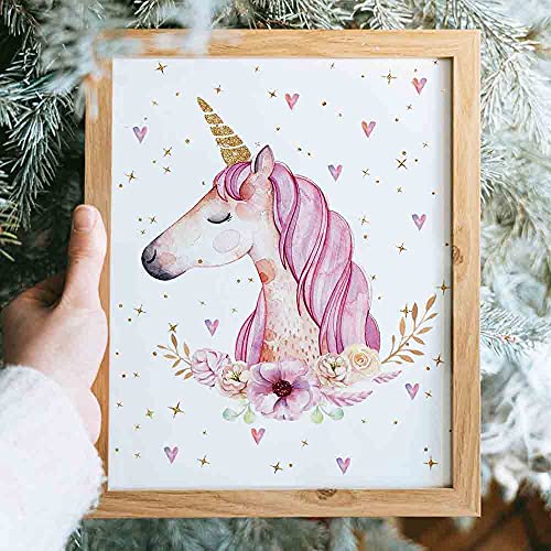 Unicorn Wall Art Prints - Inspirational Decor for Kids' Rooms