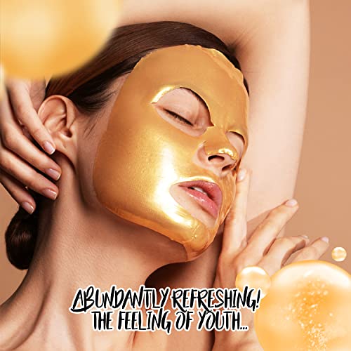 24K Pink Collagen Face Sheet Mask - Anti-Aging Hydration for All Skin Types - 15 Sheets