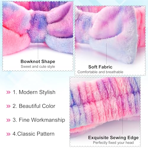 Wteehn Spa Headband & Wristband Set for Face Washing - 6pcs
