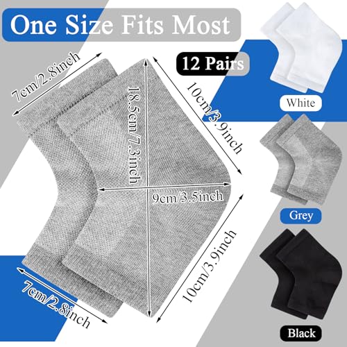 Moisturizing Toeless Socks for Dry Cracked Heels - 3 Pairs