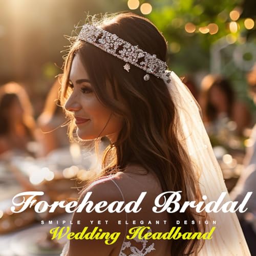ACEDRE Rhinestone Head Chain Bridal Diamond Headband for Women