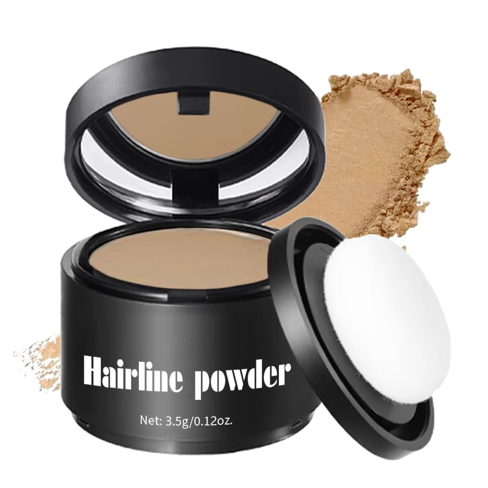 Invisible Hairline Powder - Undetectable Coverage for Bald Spots & Thinning Edges | Waterproof, Natural Matte Finish