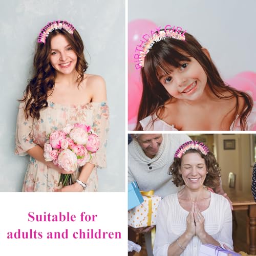 CAVETEE Birthday Crown Tiara for Women and Girls - Party Decoration