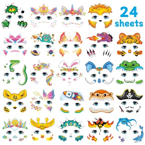24 Small Face Tattoos for Kids - Adorable Party Supplies