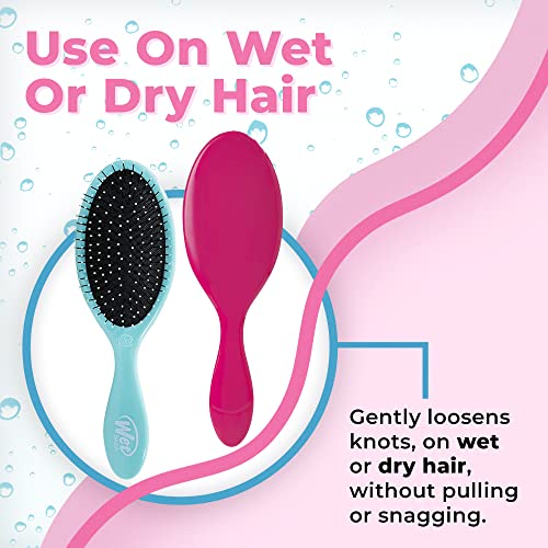 Wet Brush Original Detangler Hair Bundle - Aqua and Pink