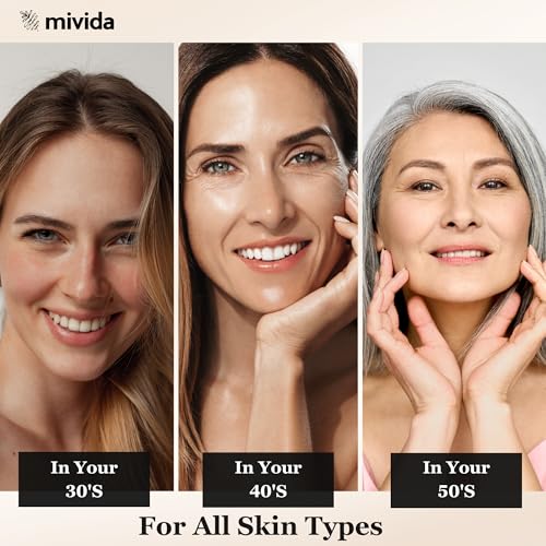 mivida 4-in-1 Anti-Aging Face Serum with Retinol, Vitamin C & Hyaluronic Acid