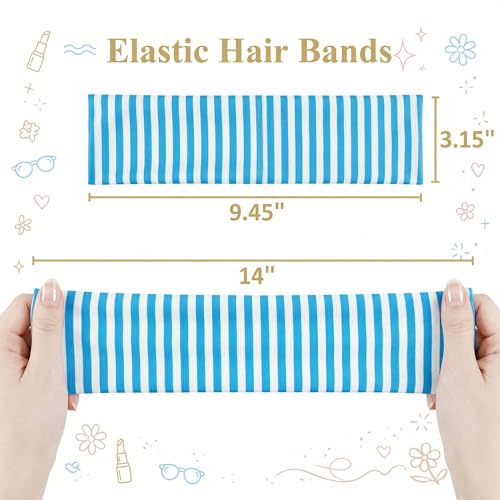6-Pack Striped Headbands for Women - Soft Non-Slip Hair Accessories