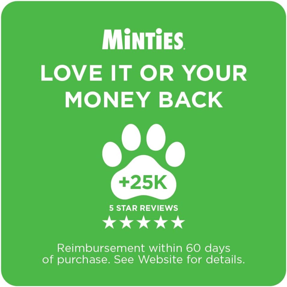 Dog Dental Bone Treats - Minties for Fresh Breath & Clean Teeth | Tiny/Small, 16 Ounces, 40 Count