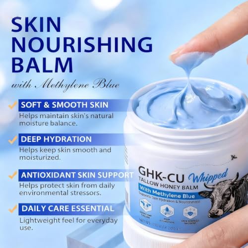 Copper Peptides Face & Body Moisturizer with Beef Tallow & Honey - Hydrating Cream