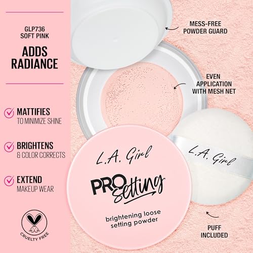 L.A. Girl Pro.Setting Brightening Loose Setting Powder - Soft Pink