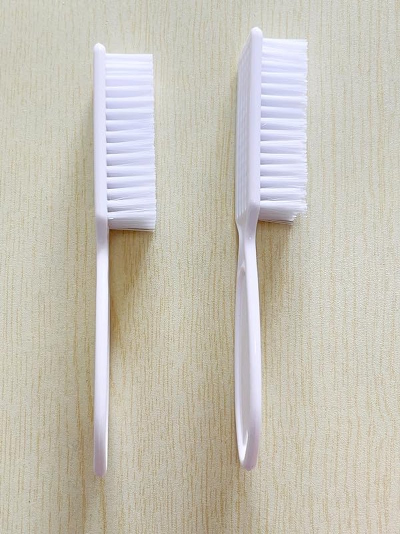 Nail Brush Set - 12Pcs Cleaning Brushes for Fingernails & Toenails | Ergonomic Handle for Manicure & Pedicure (White)