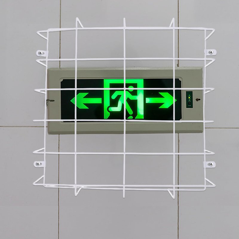 POPETPOP Wire Guard Exit Sign Protective Cover Heavy Duty Metal Mesh Shield for Wall Mounted Emergency Light Durable Safety Cage for Exit and Emergency Signals 11.81X11.81X2.83 Inch
