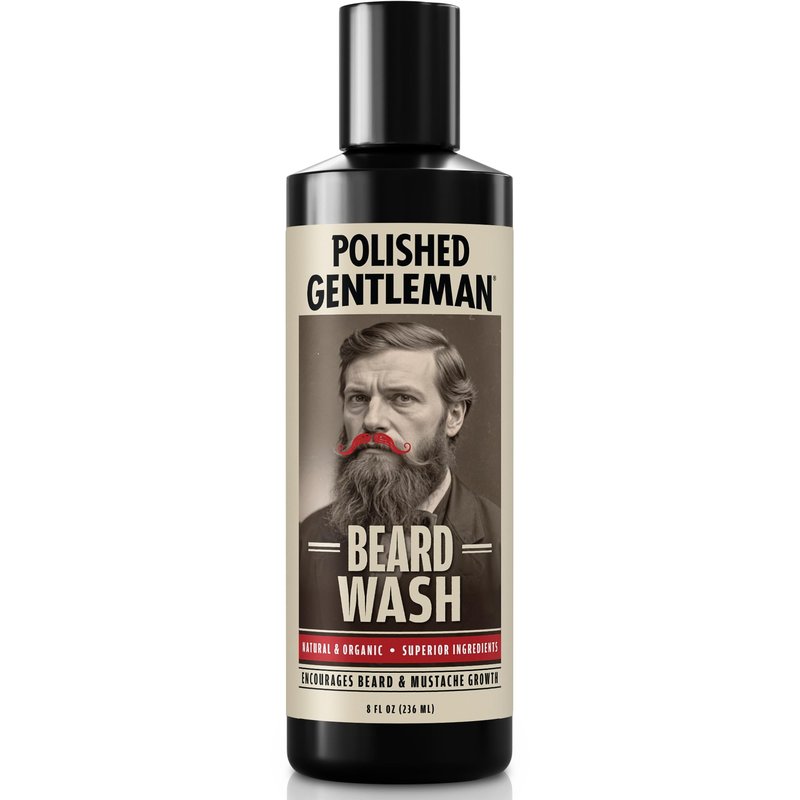 Refreshing Beard Shampoo and Face Wash with Peppermint Tea Tree and Argan Oil - for Thicker and Softer Beard (4oz)