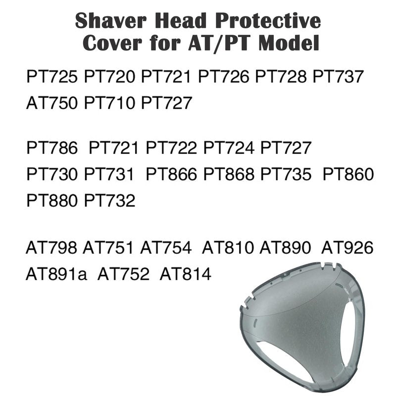 Suleto Shaver Head Cover Cap Guard Compatible with Phlip HQ8 and Razor ATXX and PTXX Shaver Models PT710 PT715 PT720 PT725 PT728 PT730 AT920 PT786 PT810 with Cleaning Brush